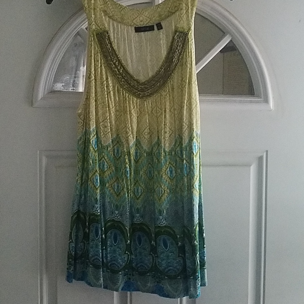 APT. 9 Beaded Sleeveless Top Sz-1X